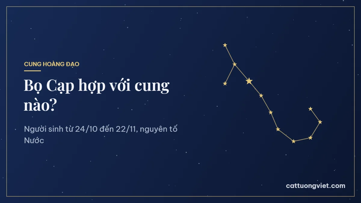Bọ Cạp hợp với cung nào, chòm sao Bọ Cạp