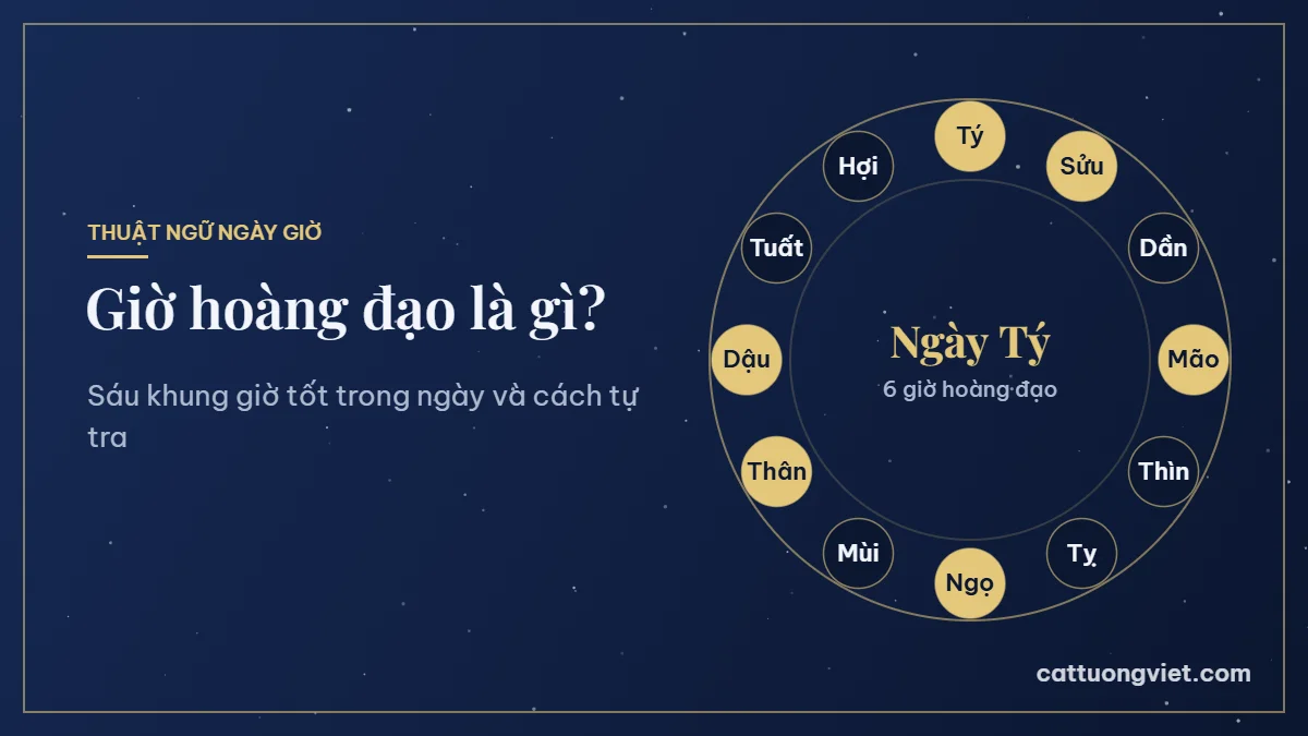 Giờ hoàng đạo là gì, vòng 12 canh giờ với 6 giờ hoàng đạo của ngày Tý