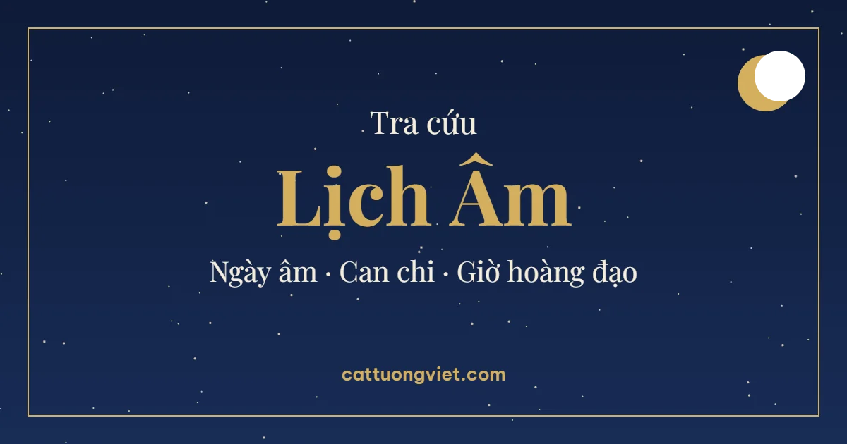 Lịch âm Việt Nam, tra ngày âm và giờ hoàng đạo