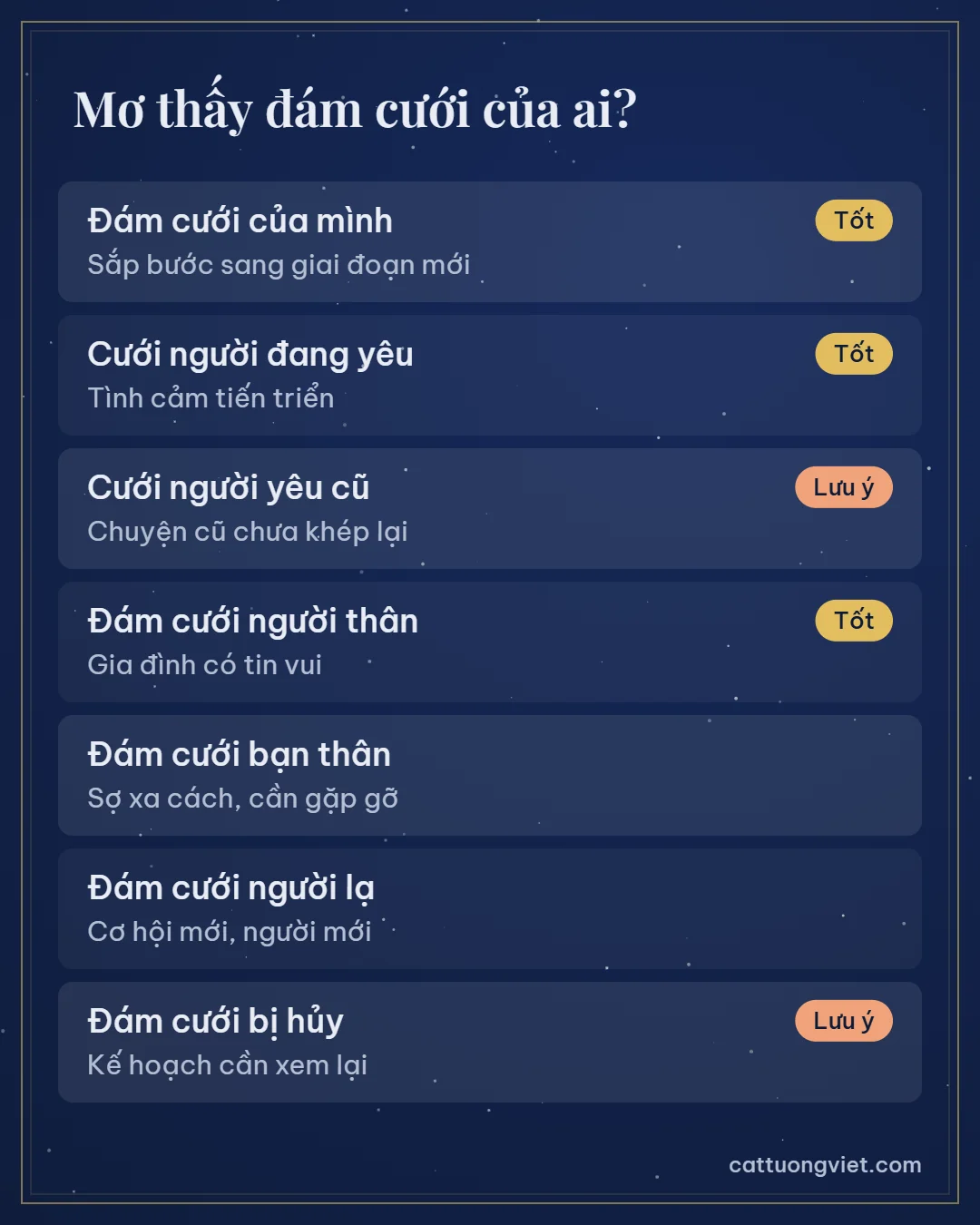 Bảng ý nghĩa mơ thấy đám cưới của mình, người yêu cũ, người thân, bạn thân và người lạ