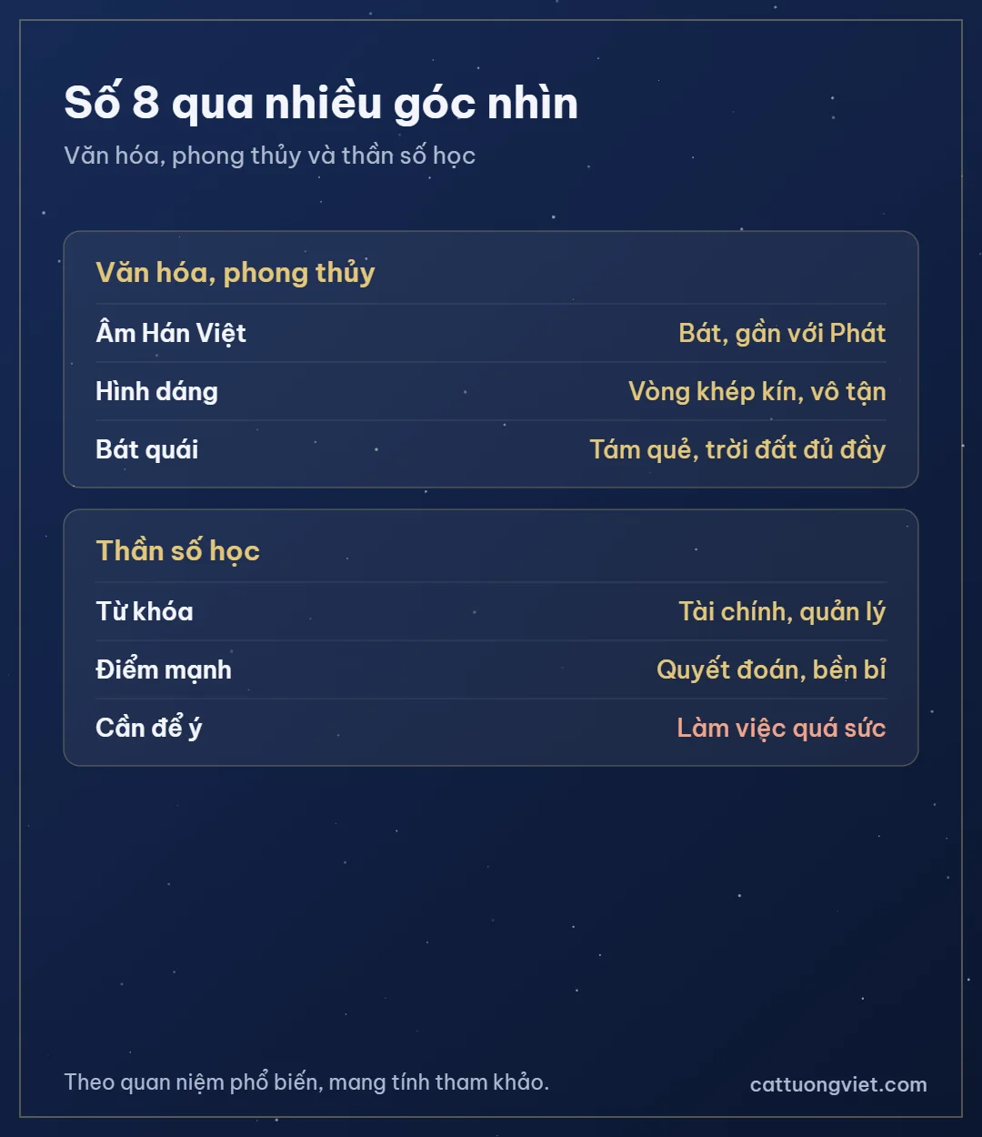 Ý nghĩa số 8 trong thần số học, phong thủy, ngày sinh