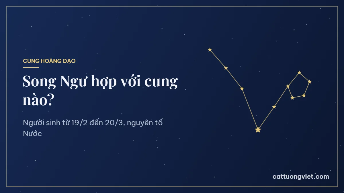 Song Ngư hợp với cung nào, chòm sao Song Ngư