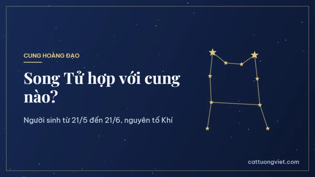 Song Tử hợp với cung nào trong 12 cung hoàng đạo