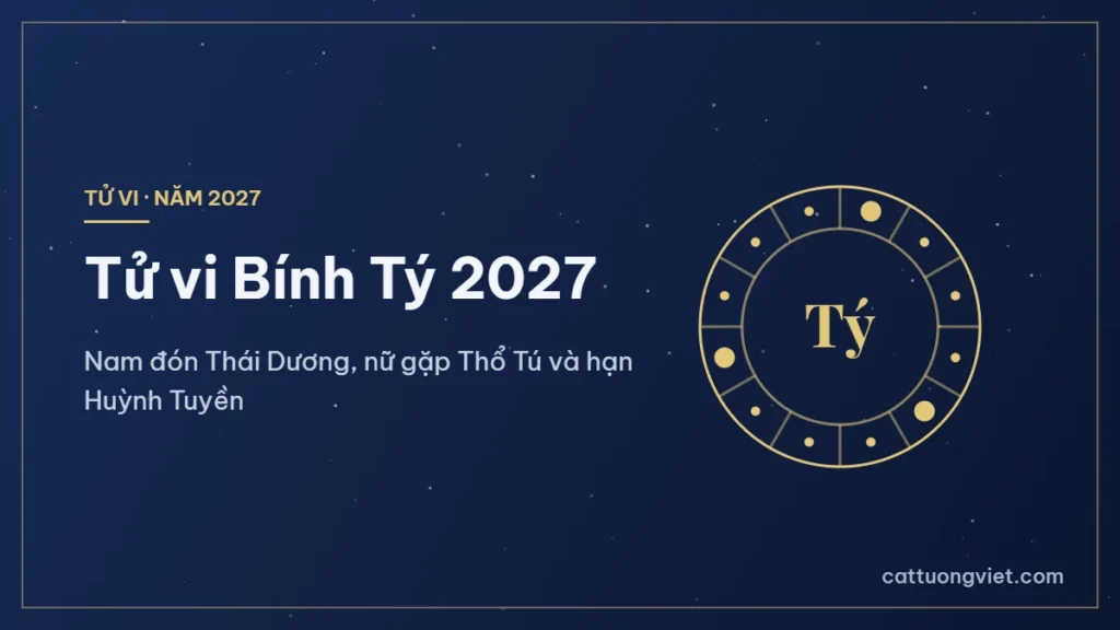 Tử vi tuổi Bính Tý 1996 năm 2027
