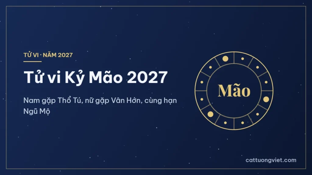 Tử vi tuổi Kỷ Mão 1999 năm 2027