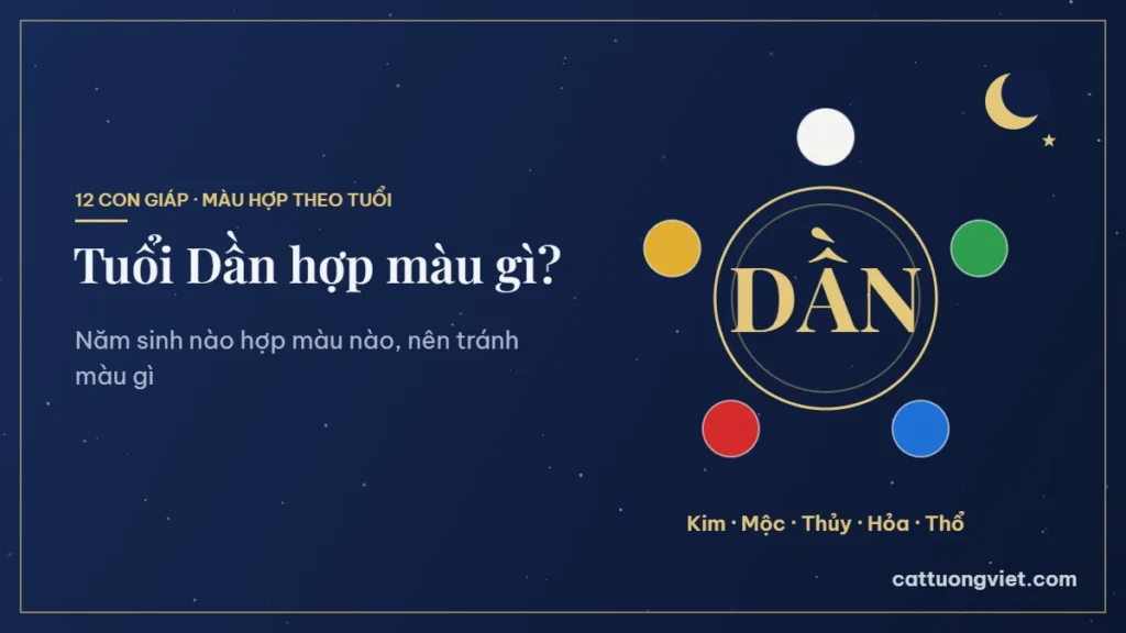 Tuổi Dần hợp màu gì theo từng năm sinh