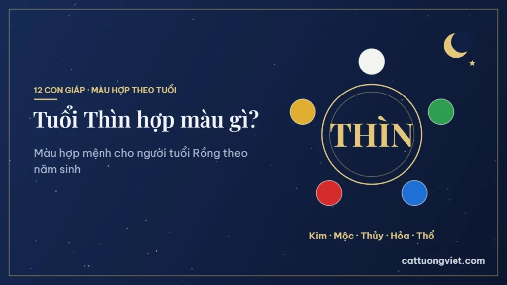 Tuổi Thìn hợp màu gì theo từng năm sinh