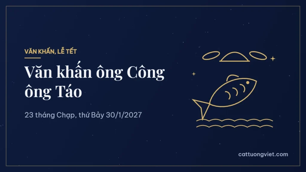 Văn khấn ông Công ông Táo 23 tháng Chạp