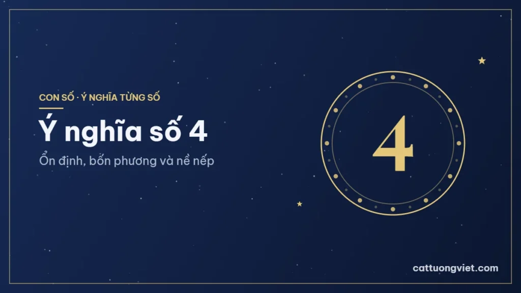 Ý nghĩa số 4: Ổn định, bốn phương và nề nếp